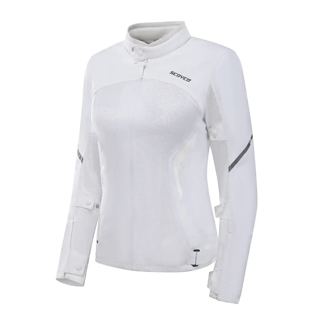 CHAQUETA URBANA TRANSPIRABLE PARA MUJER, PRIMAVERA Y VERANO - JK206 BK-W   COLORES NEGRO CON BLANCO / TALLA -L