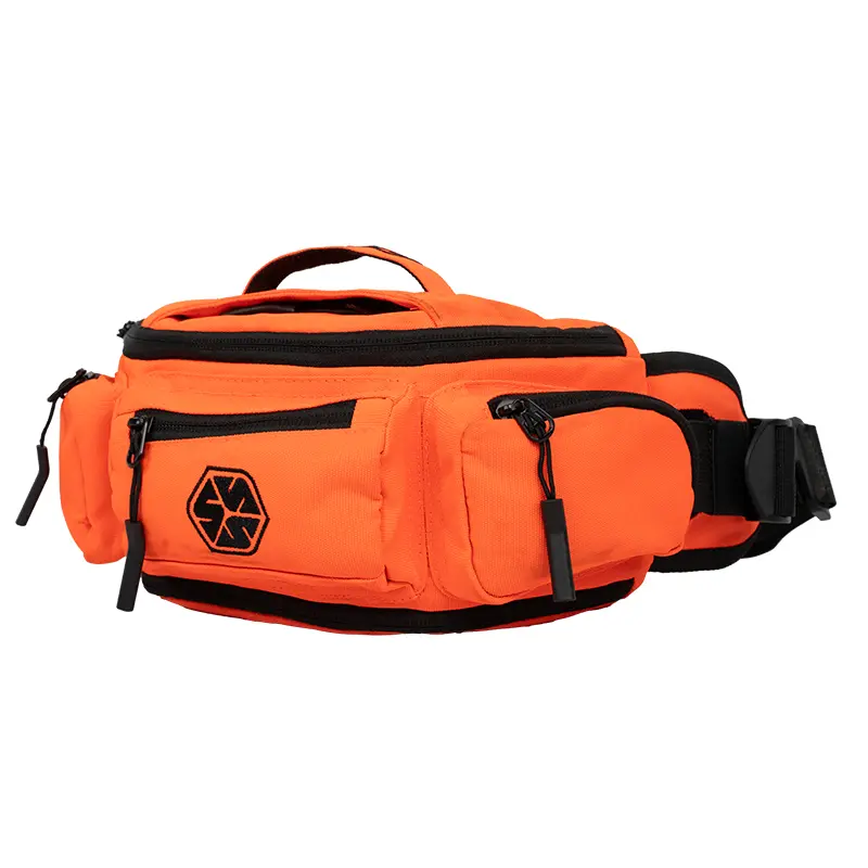 BOLSA DE MOTO ESTILO CANGURO / MATERIAL SINTETICO EN IMPERMIABLE / COLOR NARANJA / UNITALLA