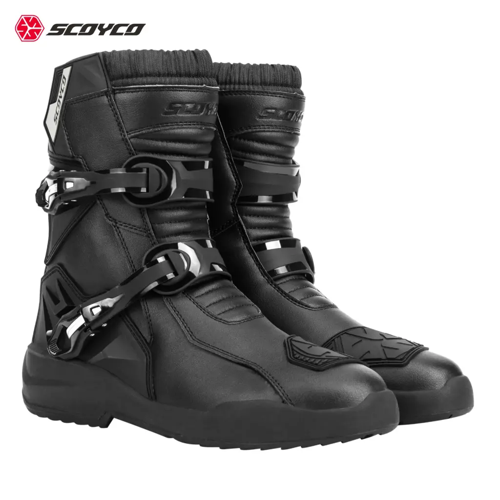 BOTAS IMPERMEABLES PARA MOTOCICLISMO / MT038WP / TALLA 3XL 44 / COLOR NEGRO