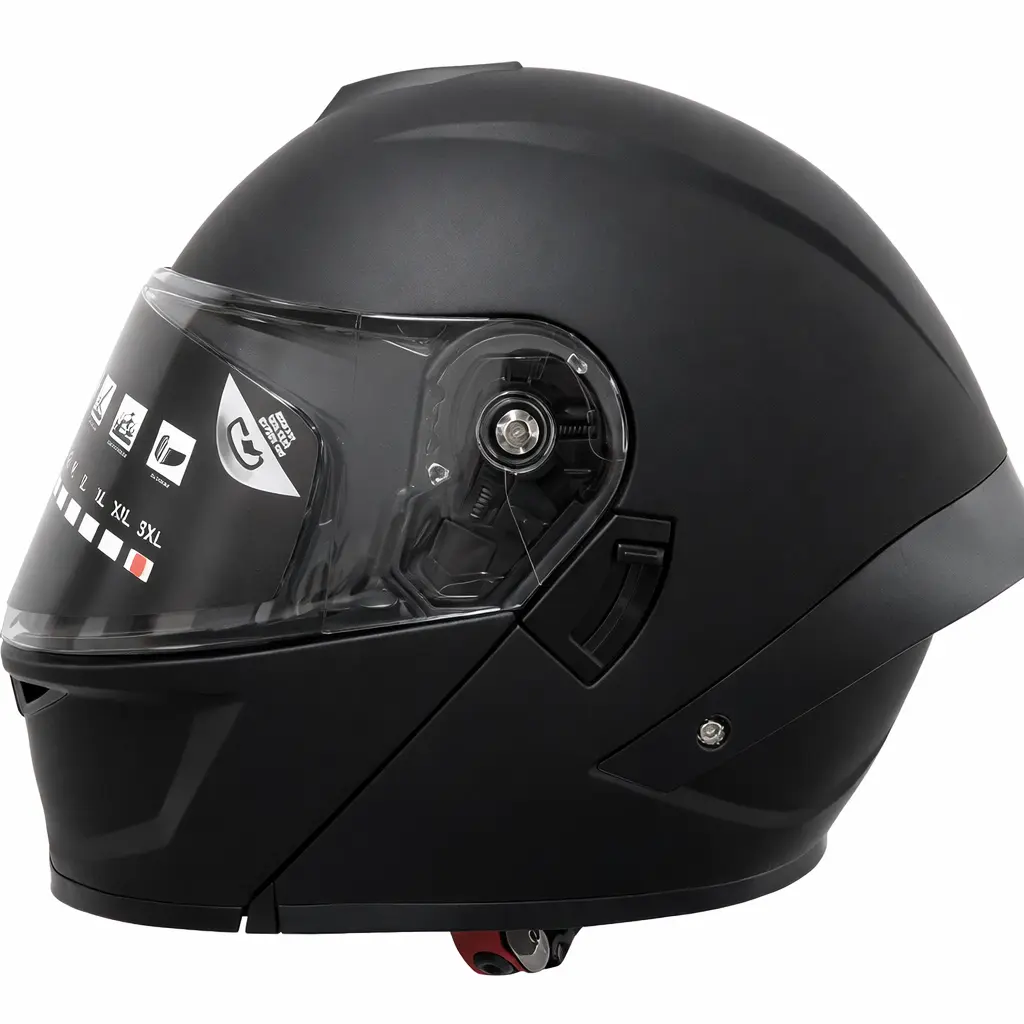 CASCO NEGRO MATE-2XL
